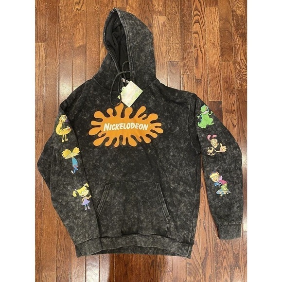 Nickelodeon Other - Nickelodeon Hoodie New with Tags Rugrats Catdog Hey Arnold Size Large Y2K Retro